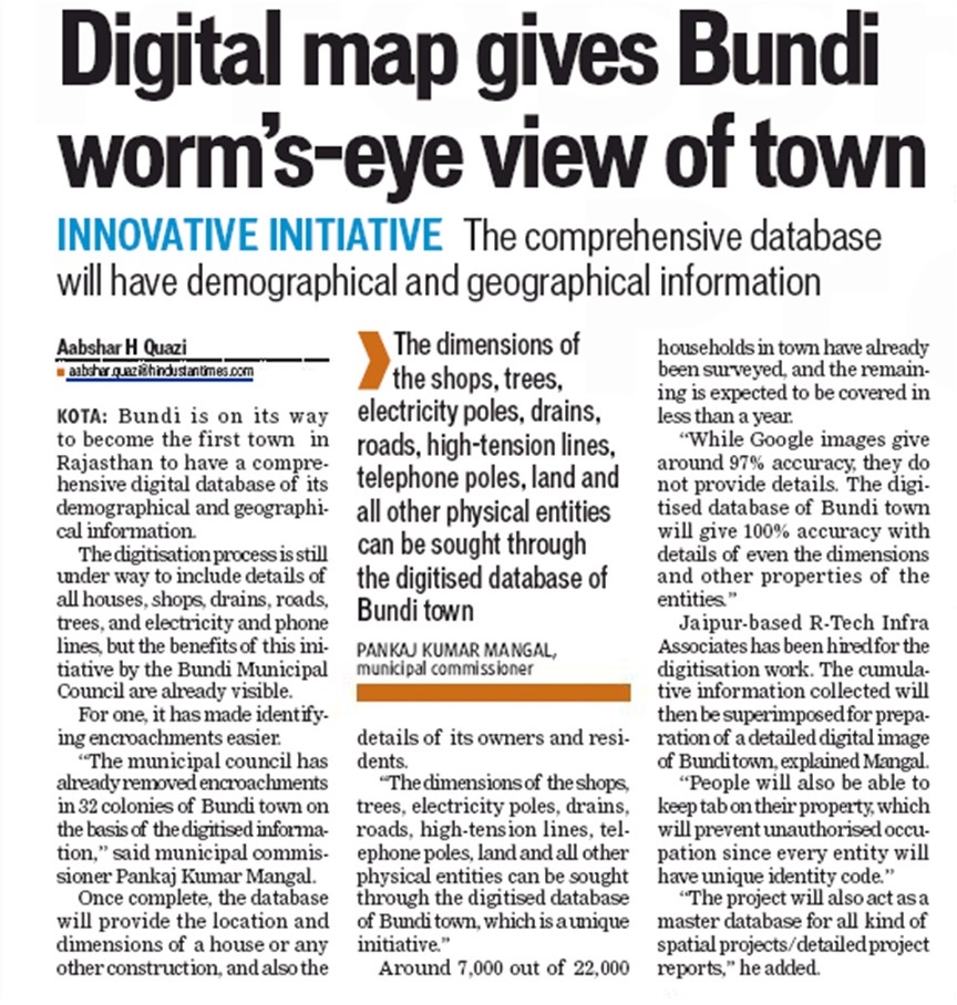 news article featuring highlights of the project